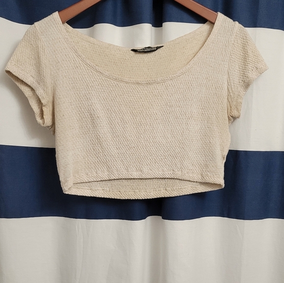Guess Tops - Vintage 1990s Guess Cream Crop Top | Size Medium